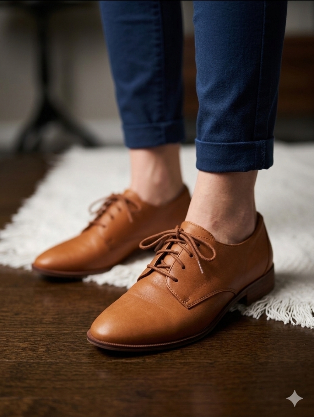 Madewell Cognac Leather Oxford Lace-Up Derby Size 8.5